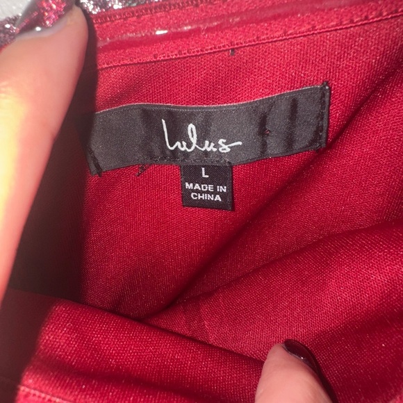 Lulus so stunning mini jacquard floral puff sleeve holiday party wedding dress - Picture 10 of 11